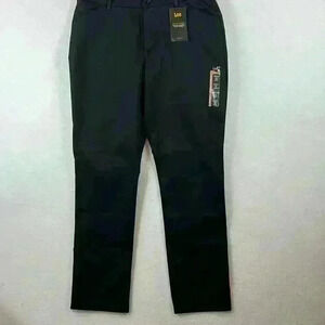 Lee Women’s Jeans Size 12L Black Straight Leg Mid Rise NWT